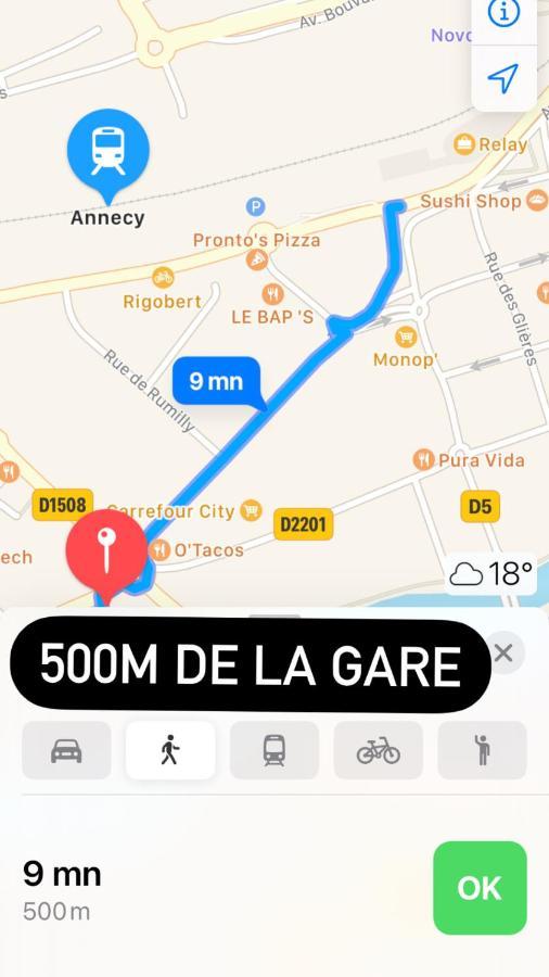 Superbe T2 A Deux Pas De La Gare Avec Parking! Apartment Анси Екстериор снимка